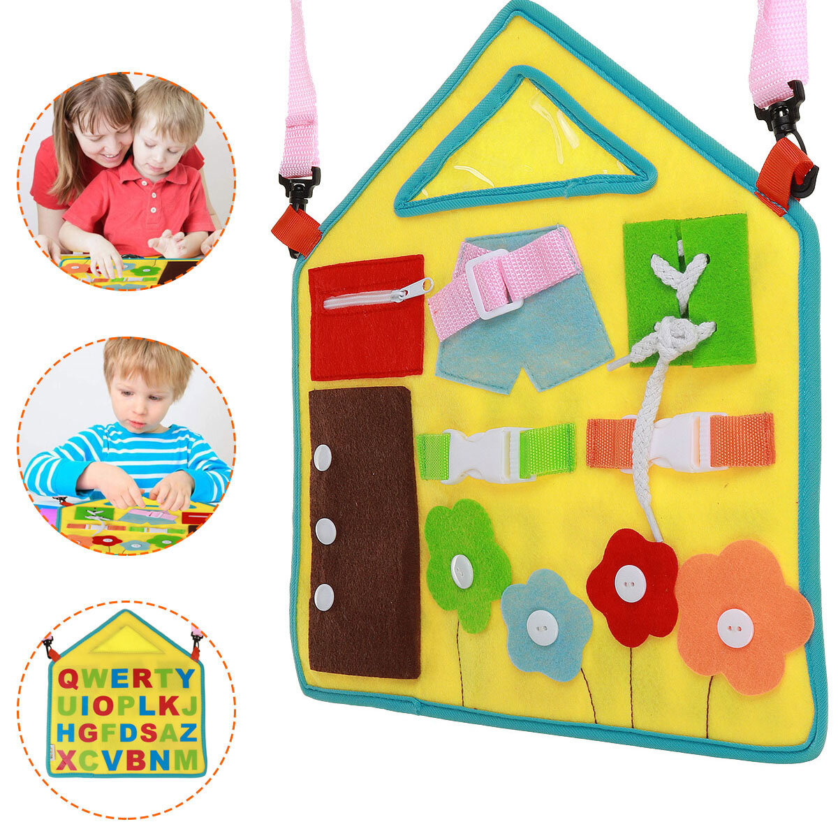 Baby Early Education Apron Preschool Education Felt Board Toy Training Child Finger Flexibility for 