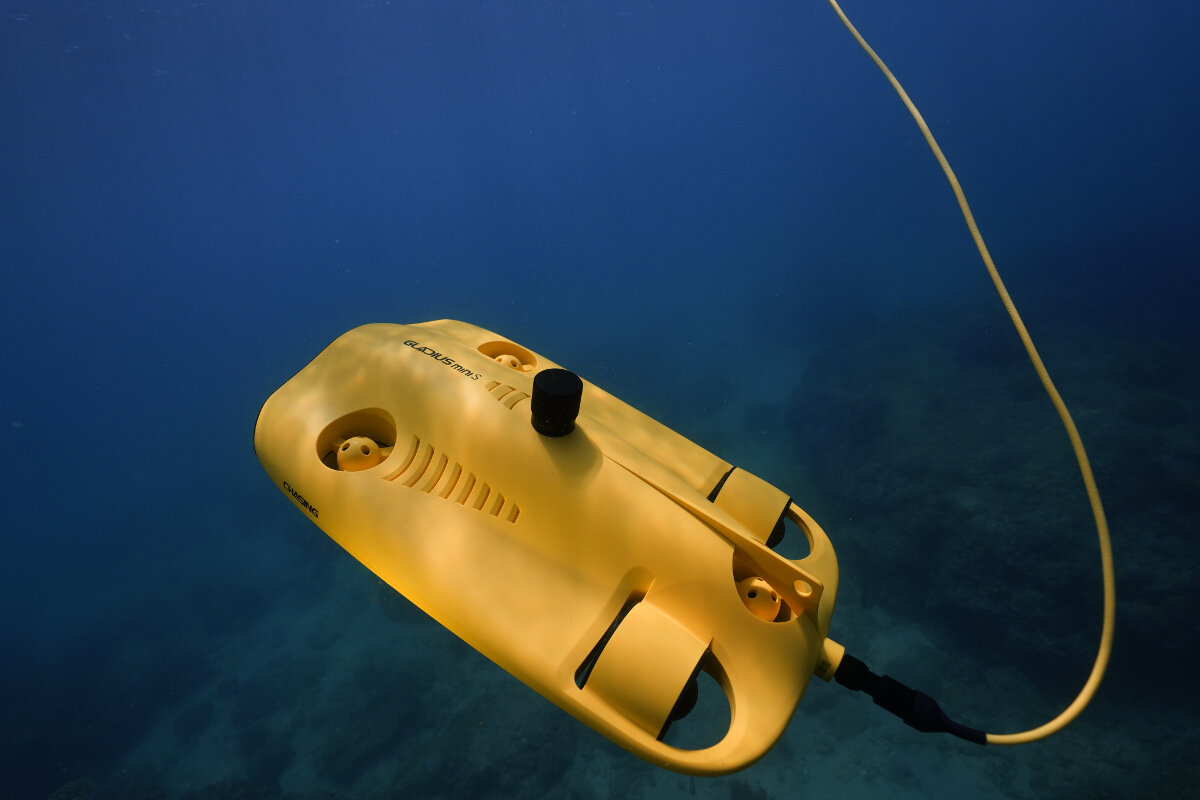 4K UHD EISF1.8アパーチャカメラを搭載したGladiusMiniS水中ドローンの追跡100m深度定格4時間の写真撮影科学探査および安全検査用ランタイムROV