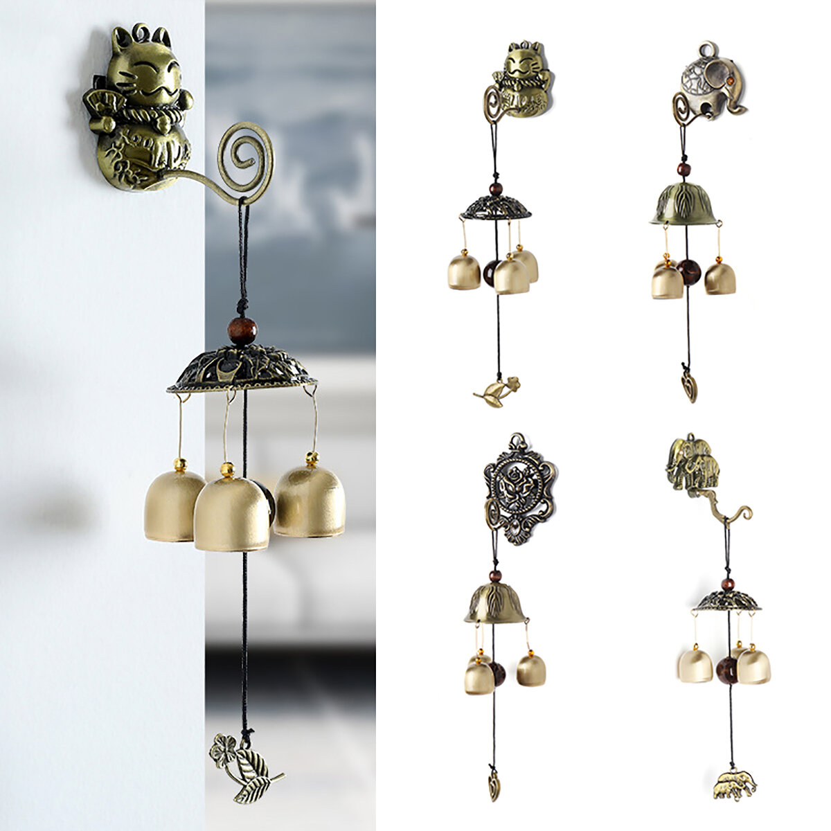 

Metal Bell Wind Chime For Wall Hanging Home Outdoor Balcony Garden Yard Patio Decoration
