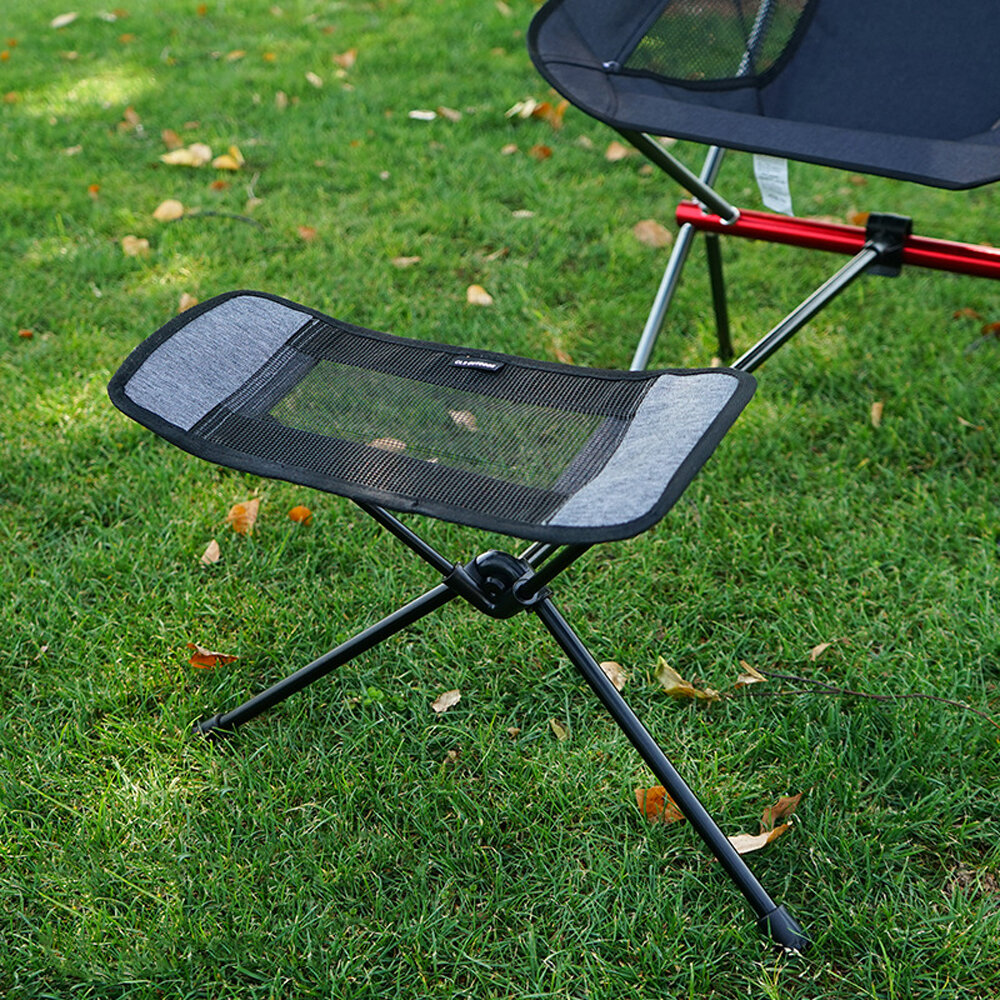 كرسي التخييم CLS مع مسند قدم قابل للسحب، محمول، قابل للطي، يمكن ربطه بالحقيبة الظهرية، للاسترخاء في الهواء الطلق، والصيد، وما إلى ذلك.