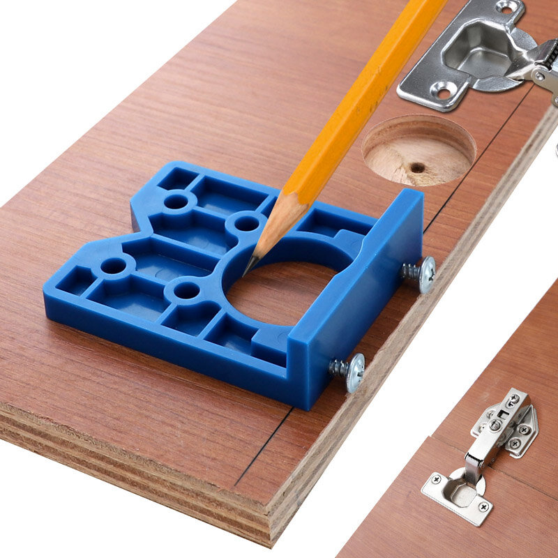 

35mm Hinge Jig ABS Plastic Hinge Installation Wood Drill Guide Hinge Hole Boring Furniture Door Cabinets Tool For Carpen