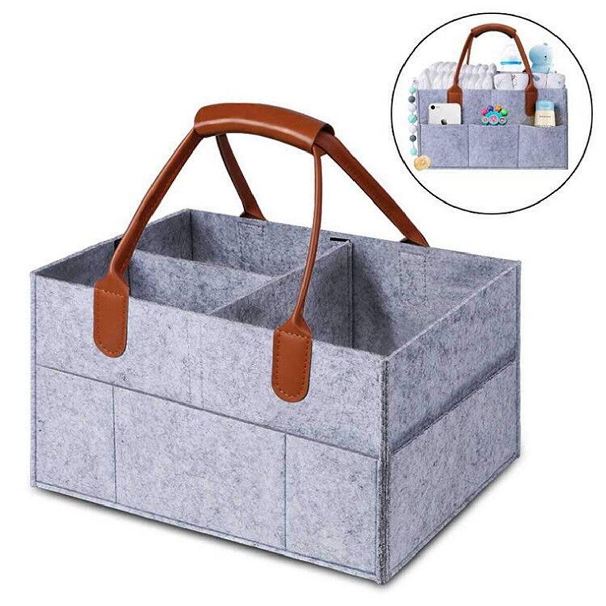 Filc pelenka táska összecsukható tároló táska Caddy változó pelenka kézitáska babatermékek