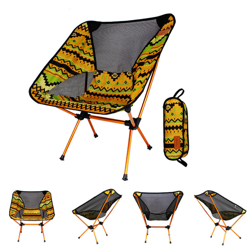 IPRee??Draagbare?Camping?BBQ?Folding Chair Ultralight Aluminiumlegering Rugleuning Max Load 150kg