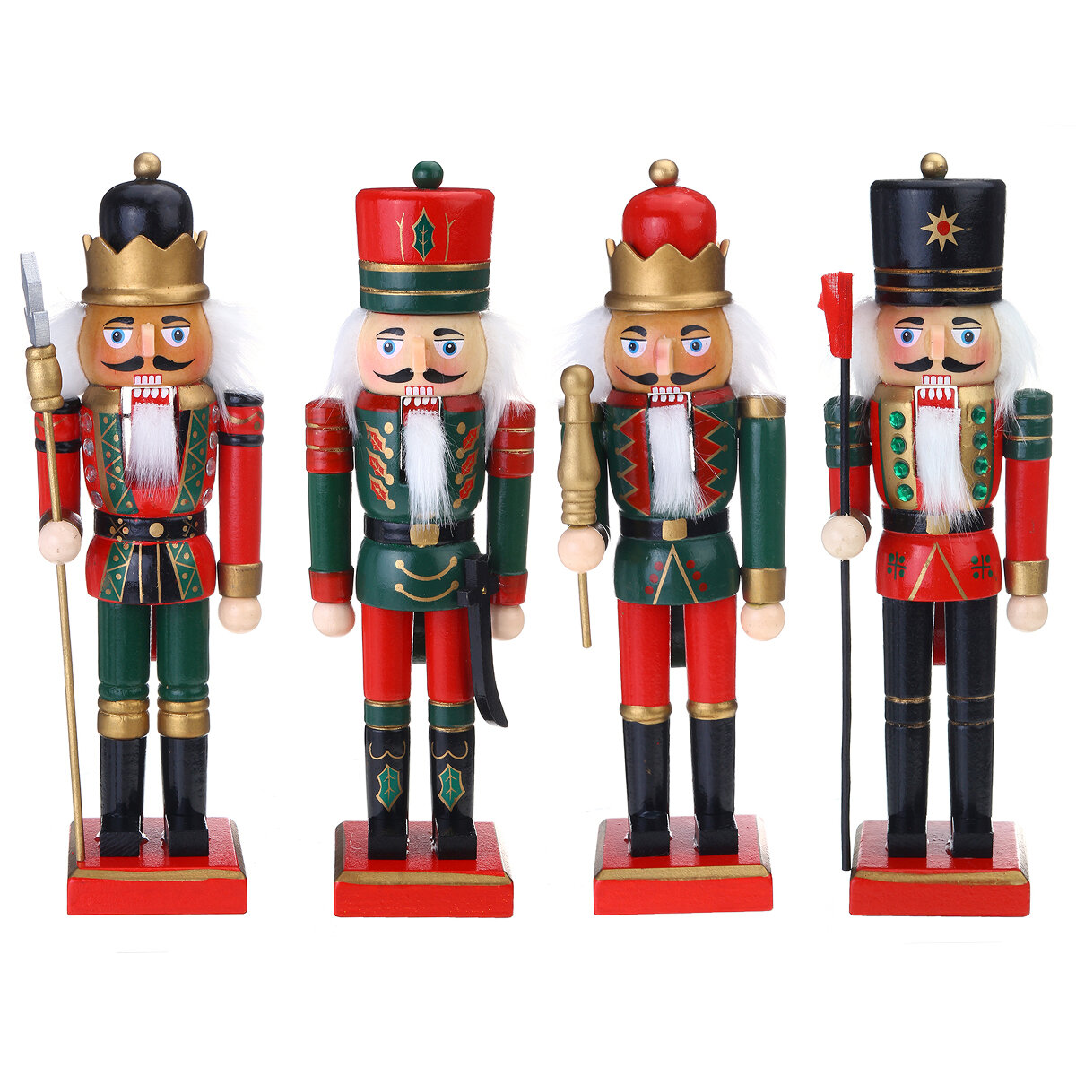 25 cm Clips Marionet Soldaten Kerstversiering Opknoping Ornamenten Houten Kleine Soldaat Vorm Kerstc