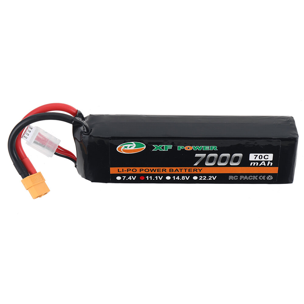 XF POWER 11.1V 7000mAh 70C 3S LiPo Battery T Deans Plug for RC Drone