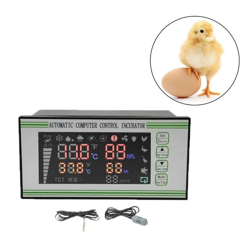 

XM-18S Egg Incubator Controller Digital Full Automatic Control Thermostat Hygrostat with Temperature Humidity Sensor Pro