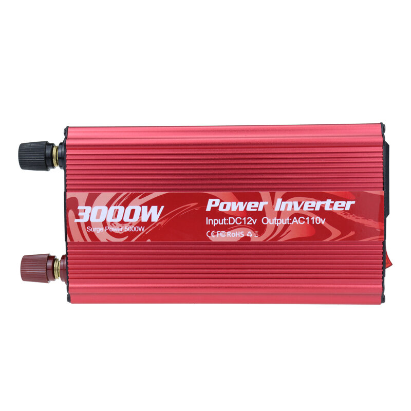 3000W Modified Sine Wave Inverter - Reliable Power for RVs and Boats with Overload Protection and USB Output Red