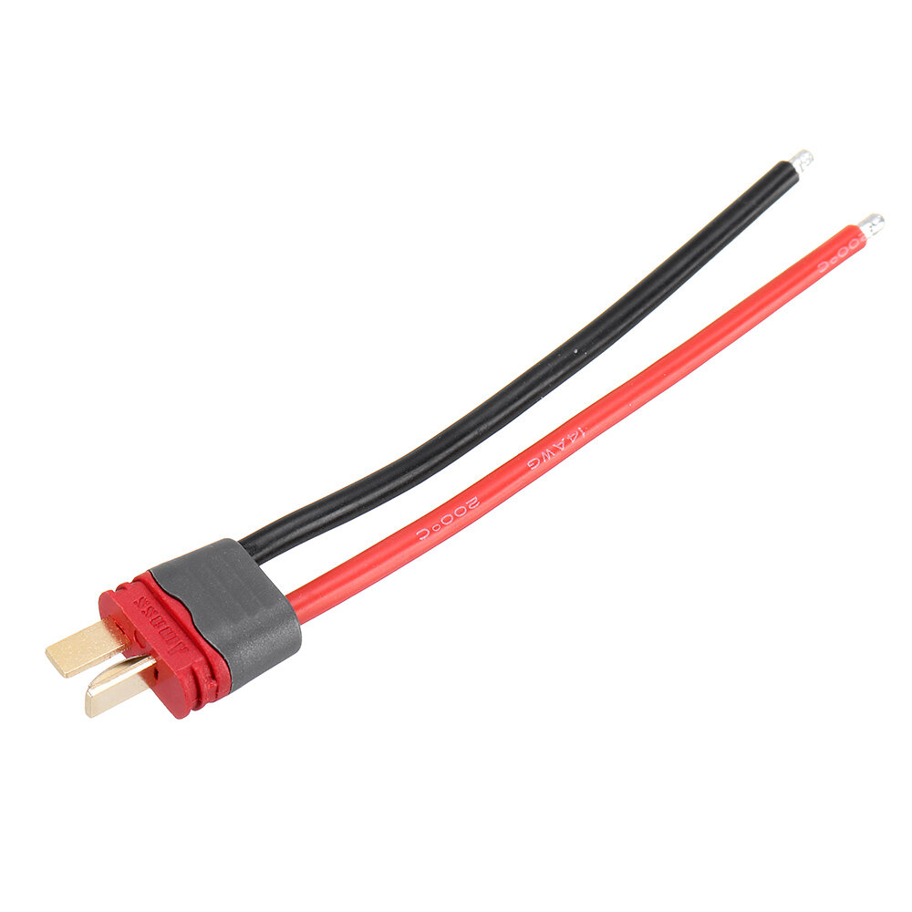 EUHOBBY 10cm 14AWG T Deans Male Female Plug Silicone Charging Cable for Battery Charger