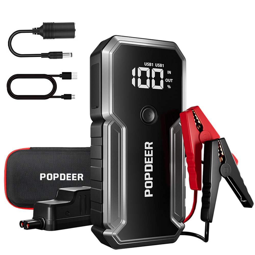 Στα 56.72€ χαμηλότερη τιμή ως σήμερα από αποθήκη Τσεχίας | POPDEER PD-J02 23800mAh 3000A Jump Starter with QC 3.0 Fast Charging for 10.0 Gas/8.0L Diesel