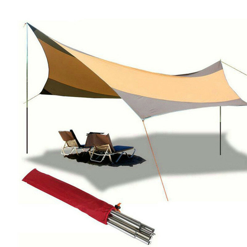 FLYTOP 5-8 People Anti UV Sun Shelter Set Beach Tent Waterproof Umbrella Awnings Tent Outdoor Camping Fishing Hiking