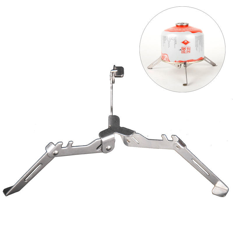 APG Gas Tank Holder Outdoor Camping Tank Bracket Stainless Steel Folding Stand Cooking Gas Bottle Tripod