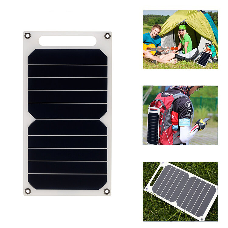 LEORY 5V 10W DIY portátil painel solar camping leve luz USB carregador banco almofada universal para carro de iluminação