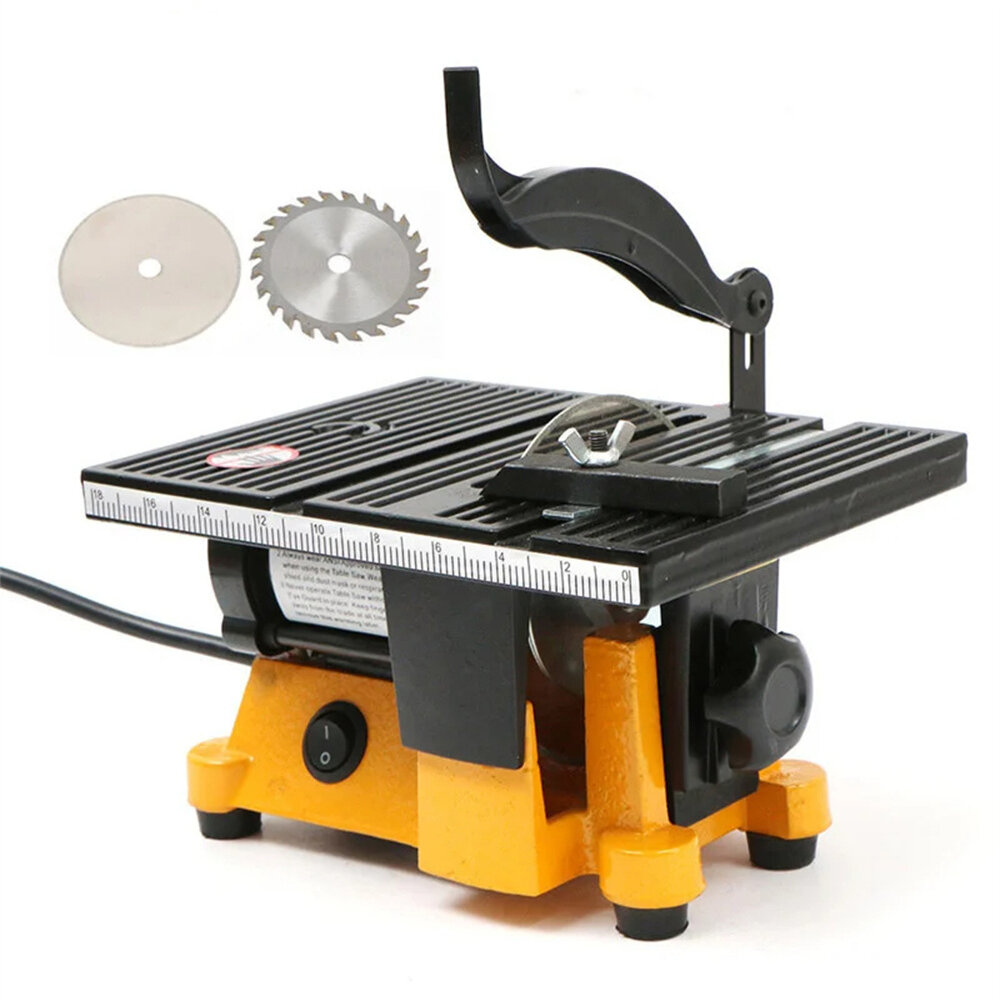 

60W 4" Mini Table Saw with 3 Saw Blades for Cutting Wood Copper Aluminium Mini Cutting Machine DIY Model Cutting