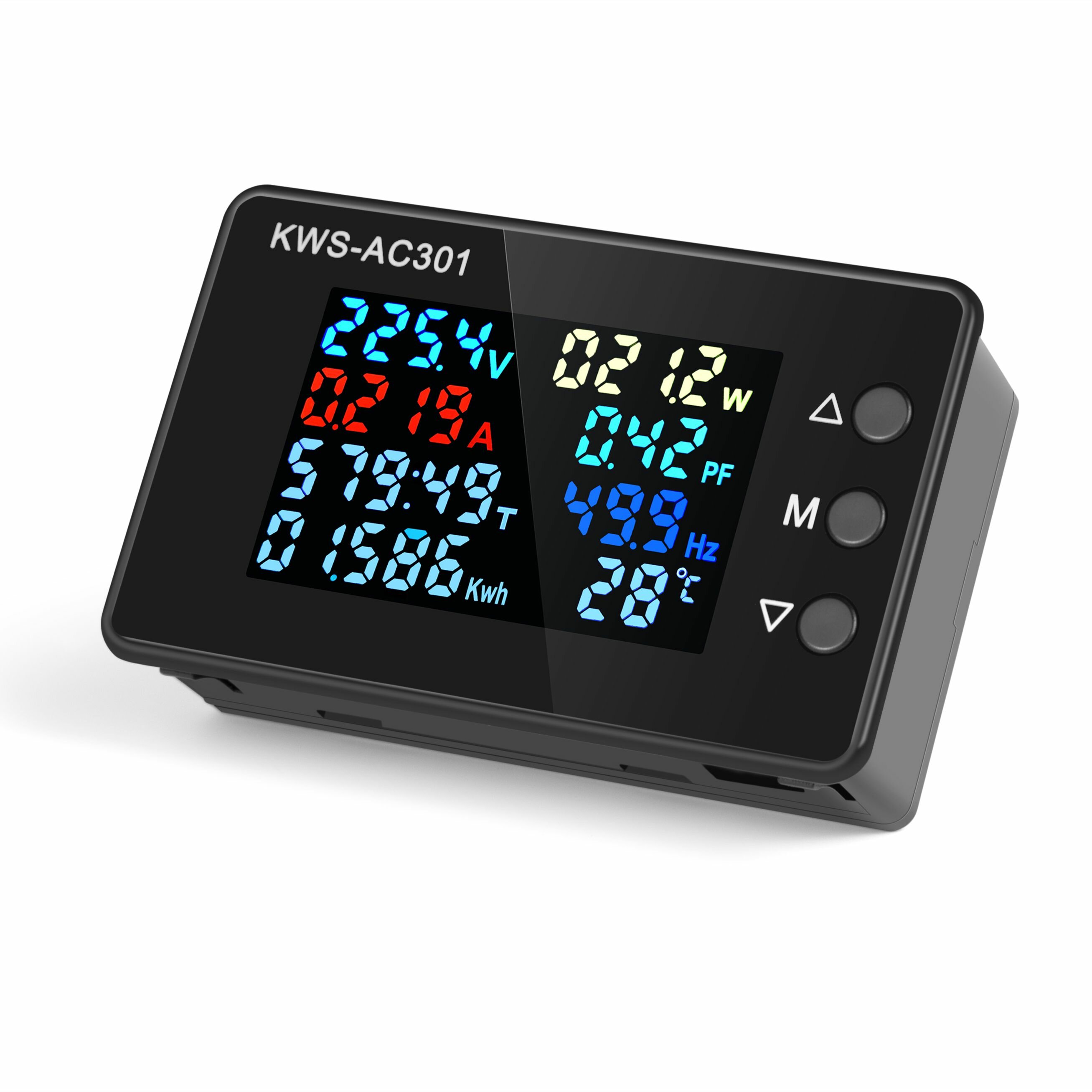 KWS-AC301 8 in1 Voltmeter Ammeter AC 50-300V Power Energy Meter LED Digital AC Wattmeter Electricity