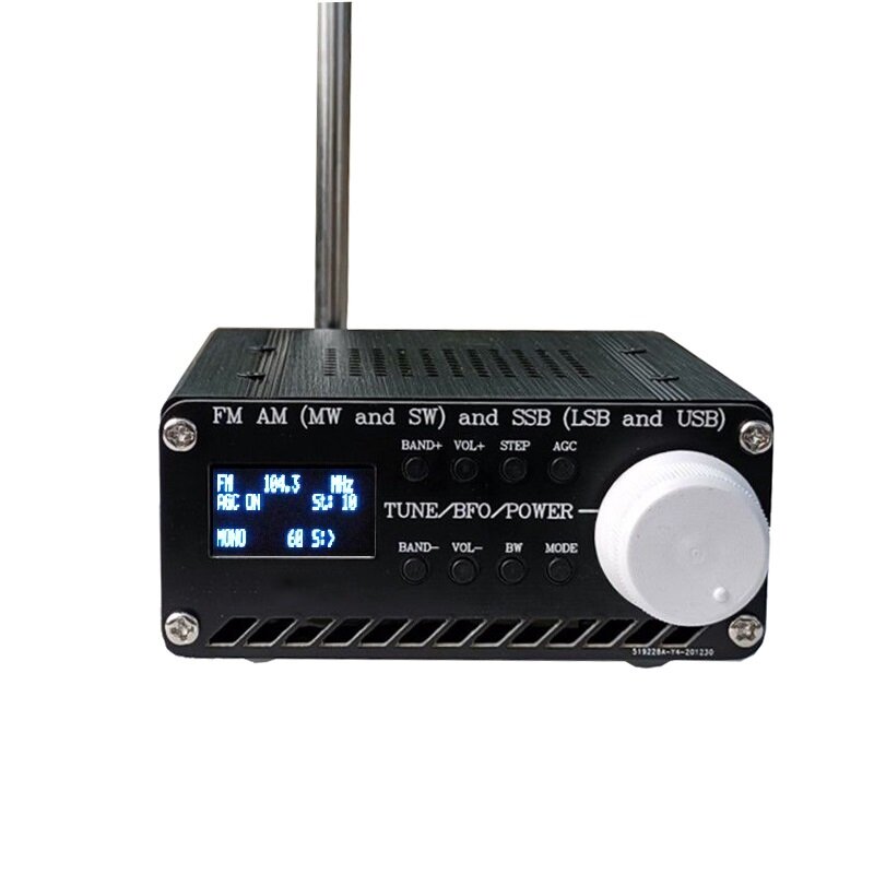 SI4732 All Band Radio FM AM (MW en SW) en SSB (LSB en USB) met antenne Lithiumbatterij Luidspreker