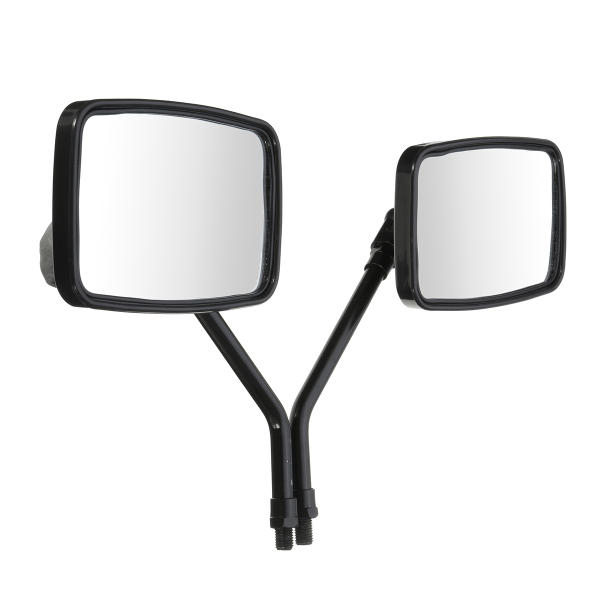 10mm draad zwart rechthoek achteraanzicht zijspiegels voor motorfiets scooter ATV