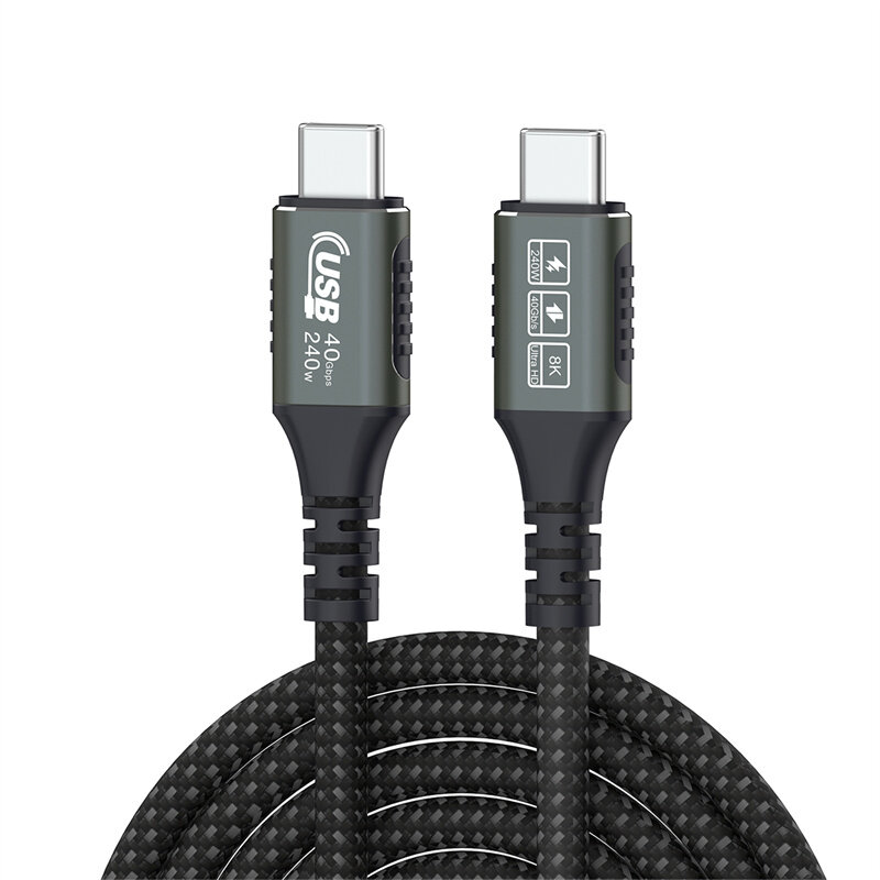Bakeey USB4 Cable 40Gbps PD240W Thunderbolt4 8K@60Hz Type-C Fast Charging Cable Thunderbolt3 Type-C to C Data Transfer C
