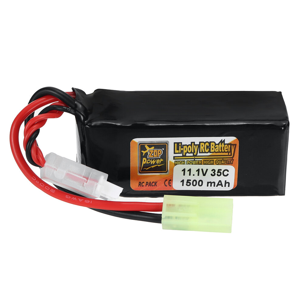 

ZOP Power 3S 11.1V 1500mAh 35C LiPo Battery T Plug for RC Car Airplane Helicopter FPV Racing Drone