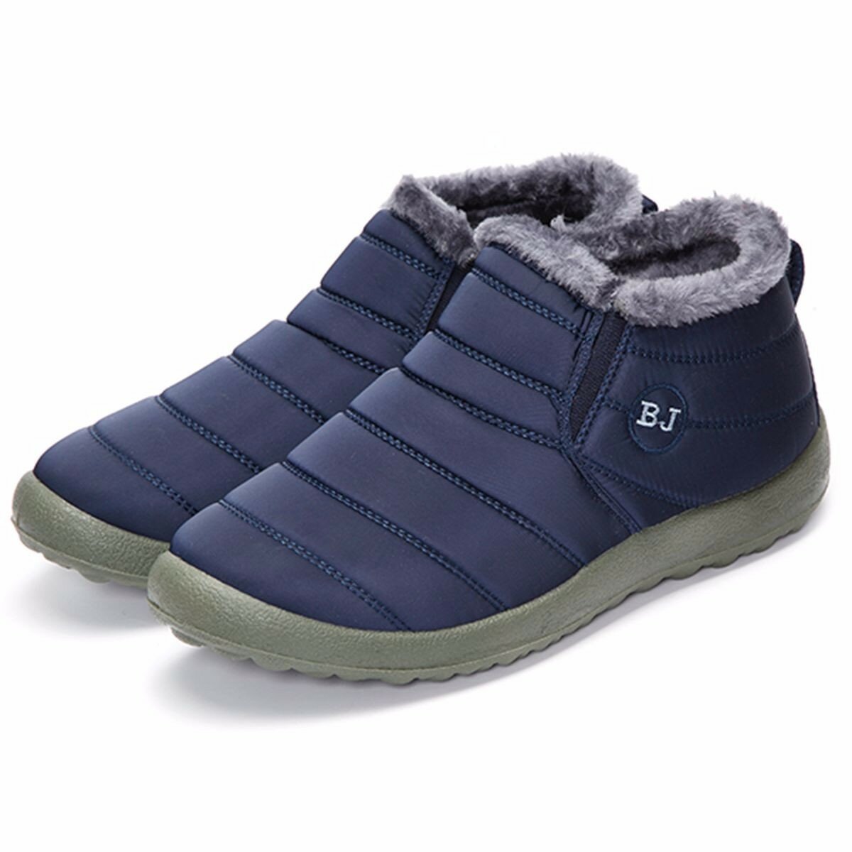 

Мужская зимняя хлопчатобумажная обувь Меховая подкладка хранения теплоты Повседневные на открытом воздухе снег Ботинки Н