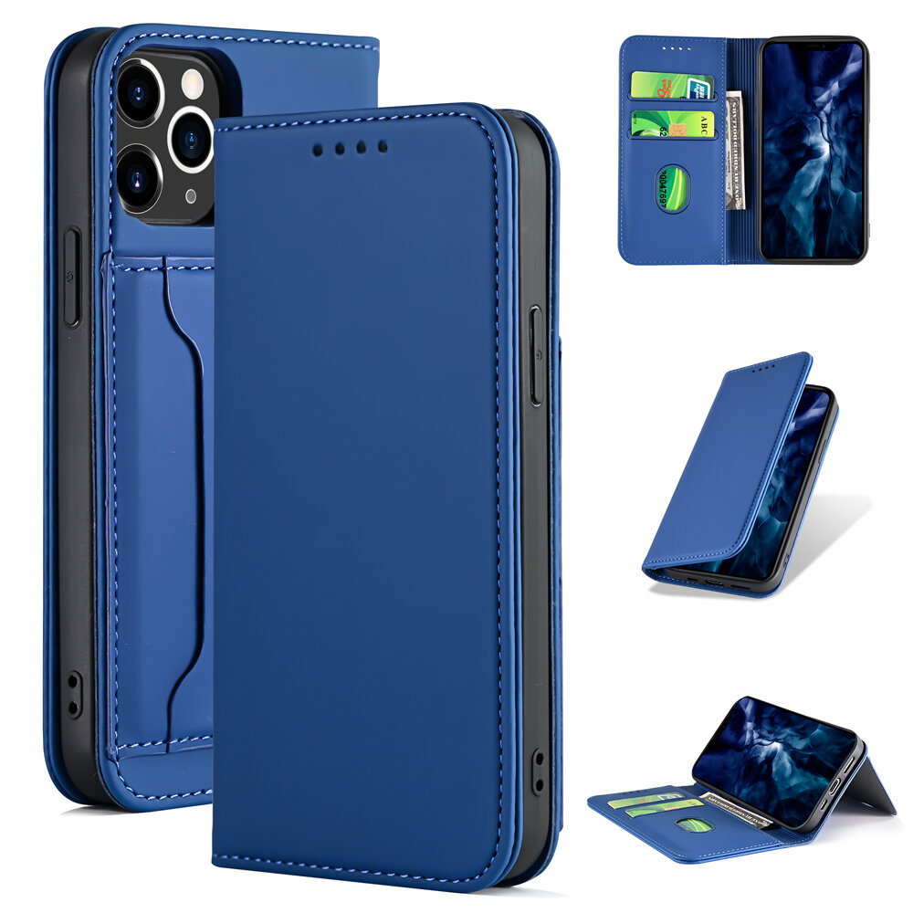 Bakeey for iPhone 12 Pro Max Case Business Flip Magnetic with Multi-Card Slots Wallet Shockproof PU 