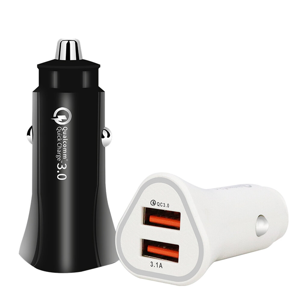 

Bakeey USB Car Charger 33W QC3.0 3.1A Dual USB Quick Charging For iPhone XS 11Pro Mi10 Note 9S