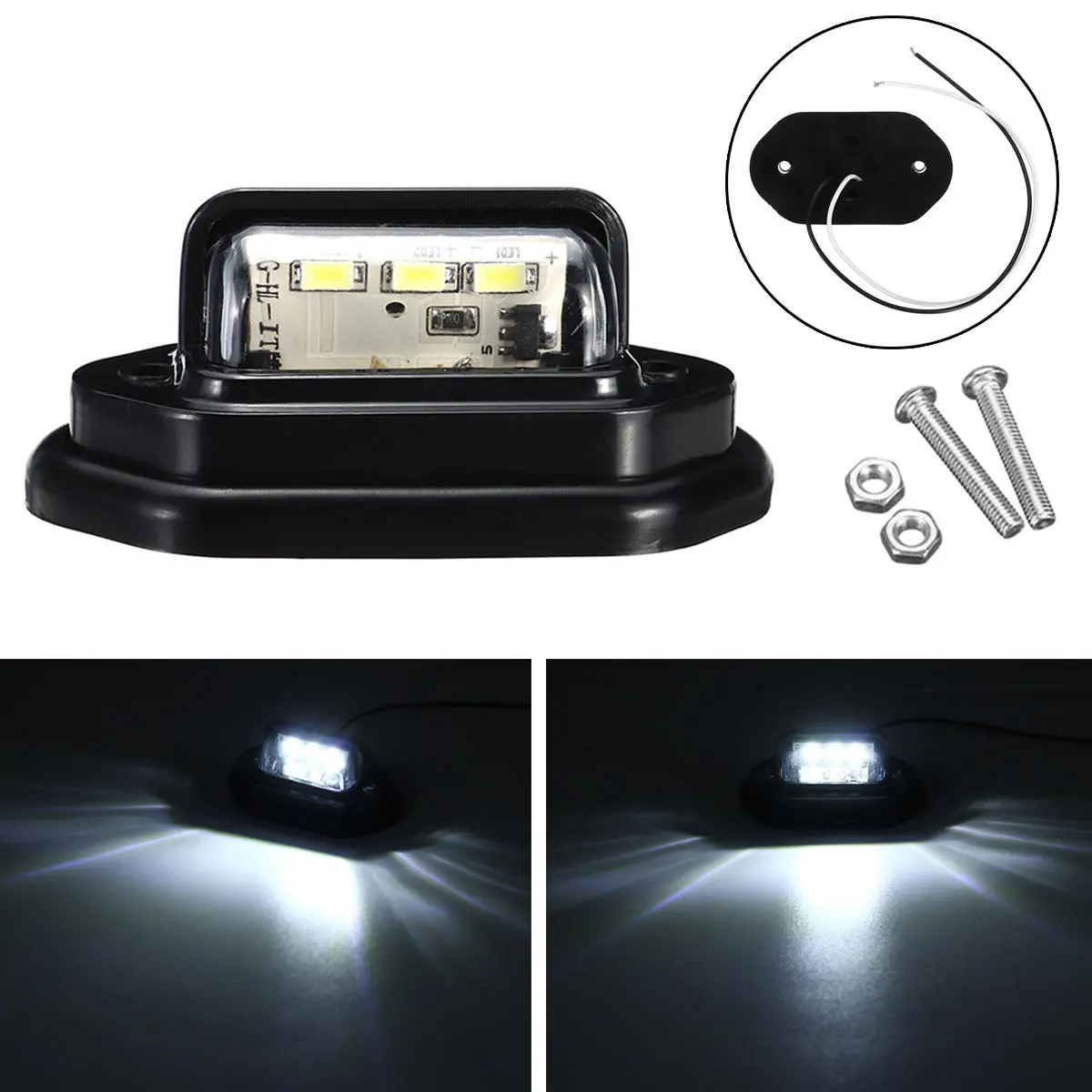 12v Led License Plate Lights Interior Step Lamp For Car Truck Trailer Pickups Rv