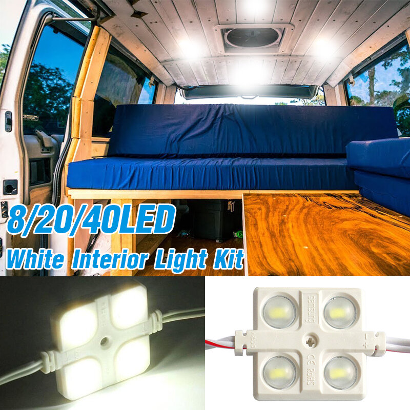 DC12V 8/20/40LED Interior Rear Loading Light Kit For LWB Transit Van Truck Offroad