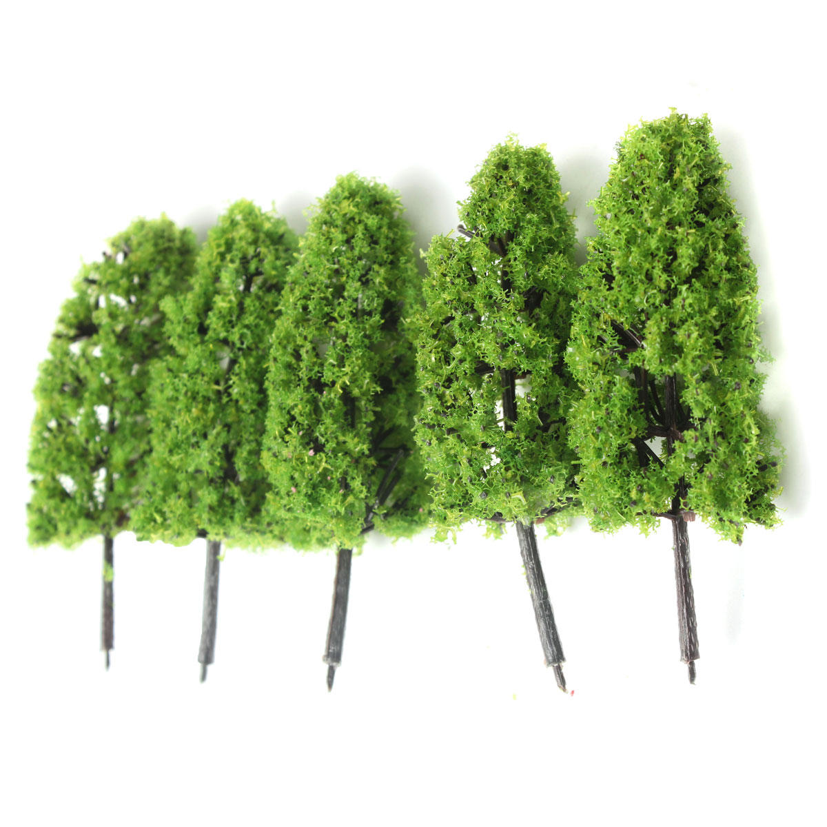20pcs Dark/Light Green Trees Model Train Railway Forest Wargame Landscape