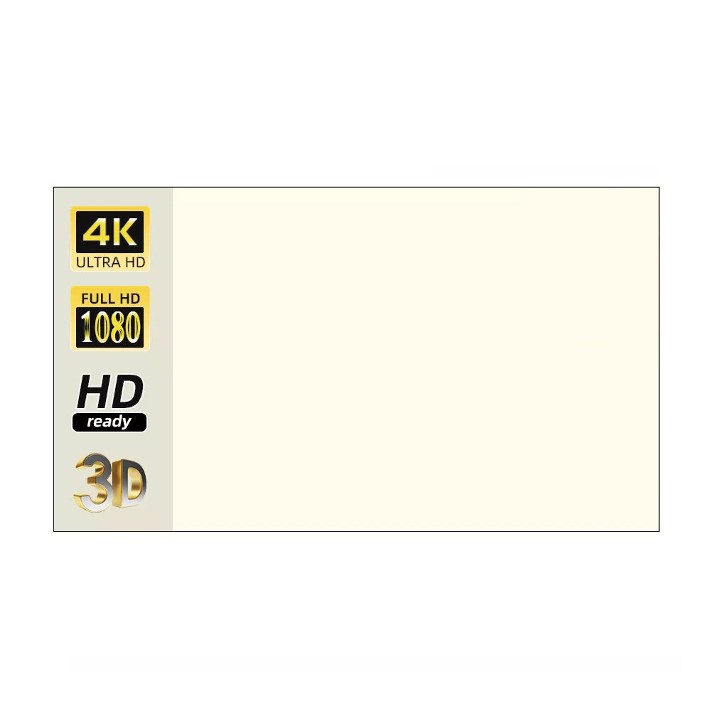 

Salange 72-дюймовый Проектор Экран Белая сетка Анти Световой занавес Высокая яркость 16:9 Портативный 4K HD Ткань Ткань