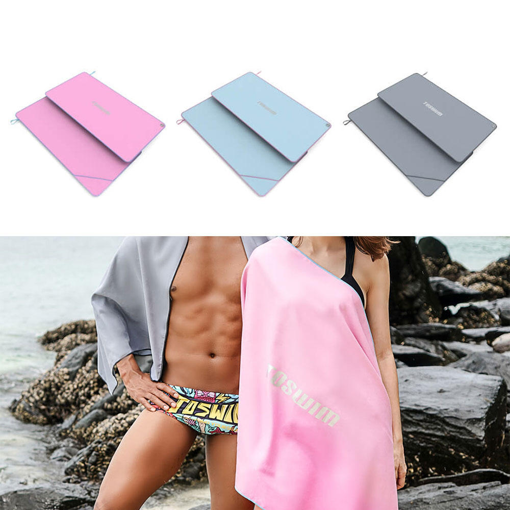 TOSWIM 140x70cm UPF50+Smart Sunscreen Beach Towel Quick Cooldry Water Absorbent Washcloth Outdoor Travel from 