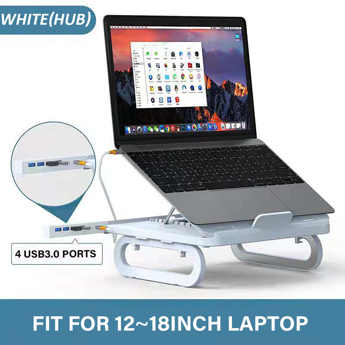 best price,universal,4xusb,ports,gear,laptop,stand,18inch,discount