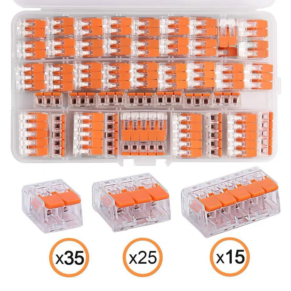 75 stks Voor 221 Elektrische Connectoren Draad Blok Klem Terminal Kabel Herbruikbare Mini Quick Home