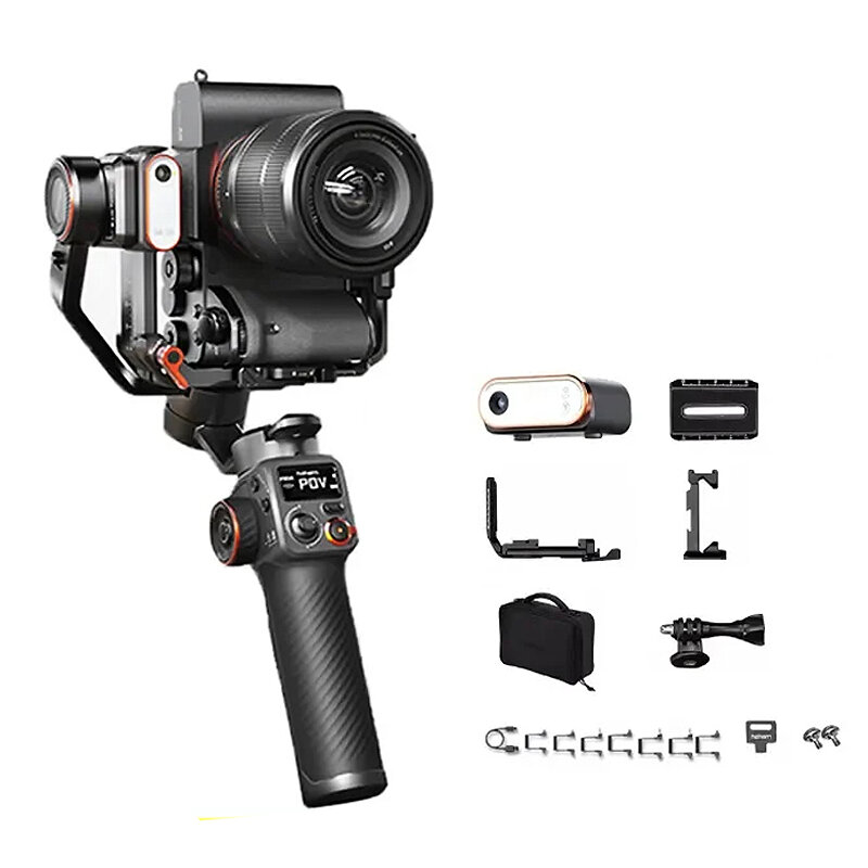 

Hohem iSteady MT2 Handheld Gimbal Stabilizer 3-Axis Rotation with Fill Light AI Track Anti-shake 4-in-1 for Smartphone M