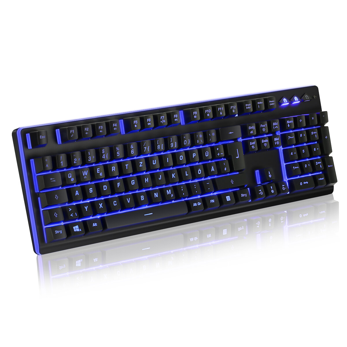 Image of Meco 104 Keys Deutsche Layout-Tastatur RGB LED Effekte mit mechanischer Handfeel-Gaming-Tastatur