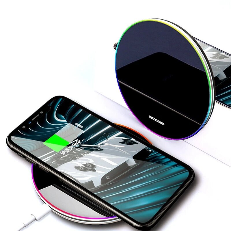 

Bakeey 15W 10W 7.5W 5W Wireless Charger Fast Wireless Charging Pad for Qi-enabled Smart Phones for iPhone 14 Pro Max 13