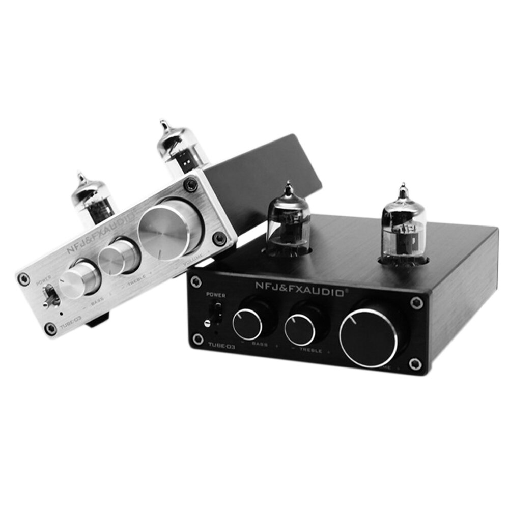 

NFJ&FX-Audio TUBE-03 MINI Bile Preamp Tube Amplifier Buffer HIFI Audio Preamplifier Treble Bass Adjustment Pre-amps DC12