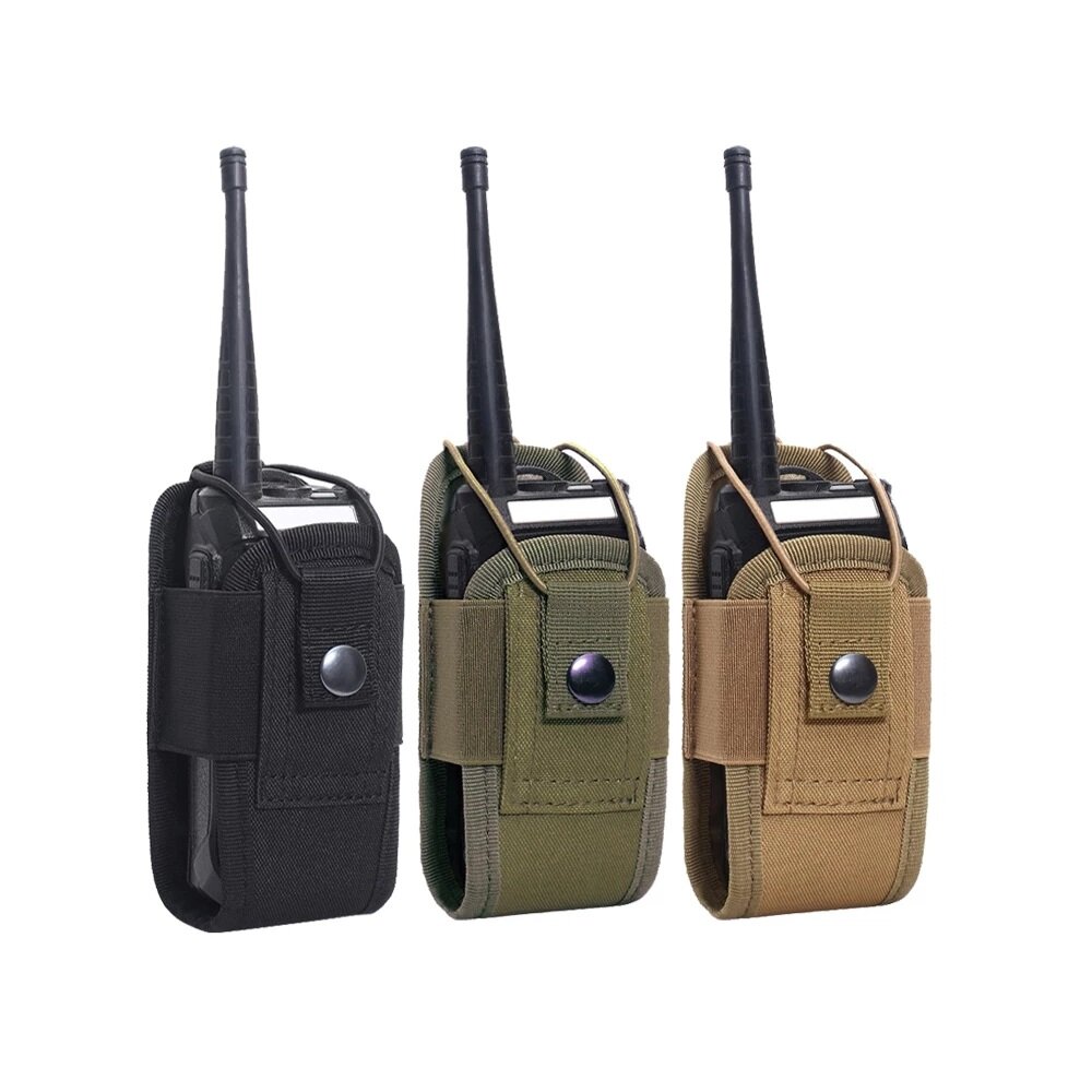 

2PCS 1000D Tactical Molle Radio Walkie Talkie Pouch Waist Bag Holder Pocket Portable Interphone Carry Bag for Hunting Ca