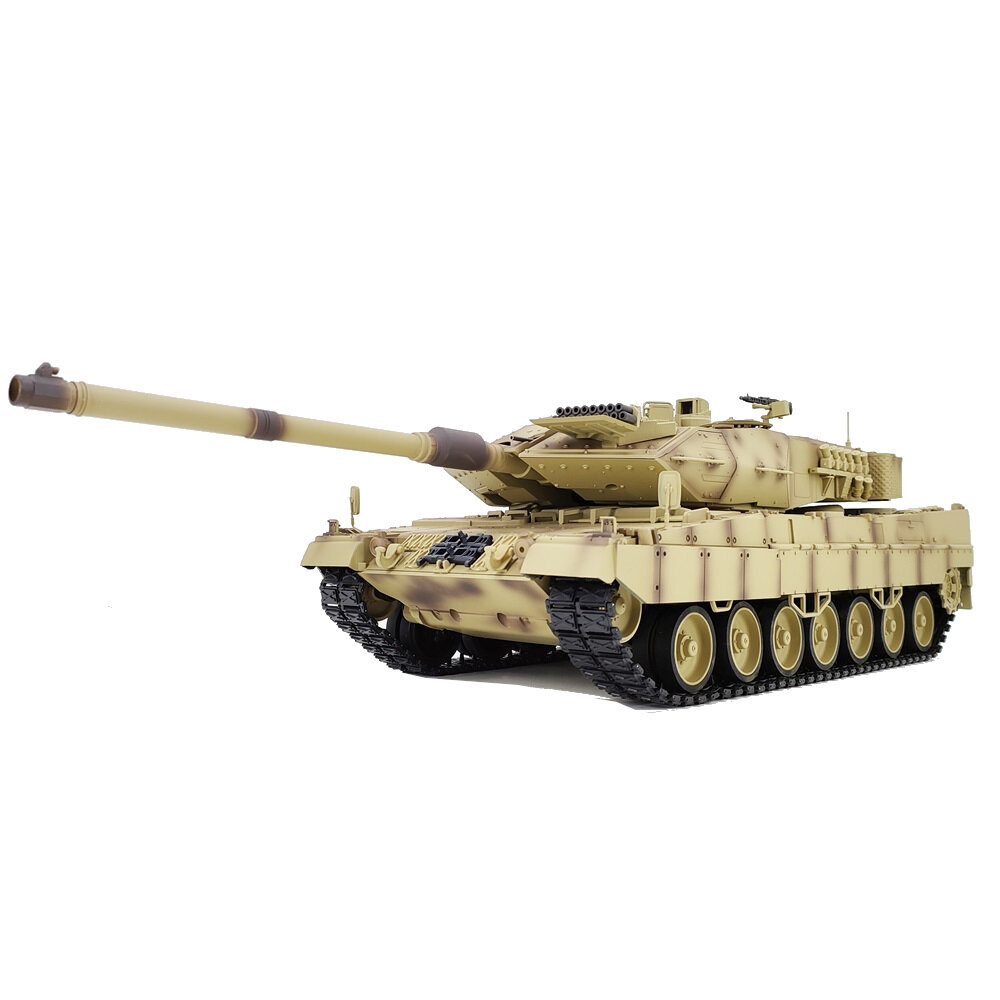 COOLBANK Model Leopard 2A7 1/16 2.4G RC Main Battle Tank Smoke Sound Recoil Shooting LED Light Simulated Vehicles Models RTR Toys