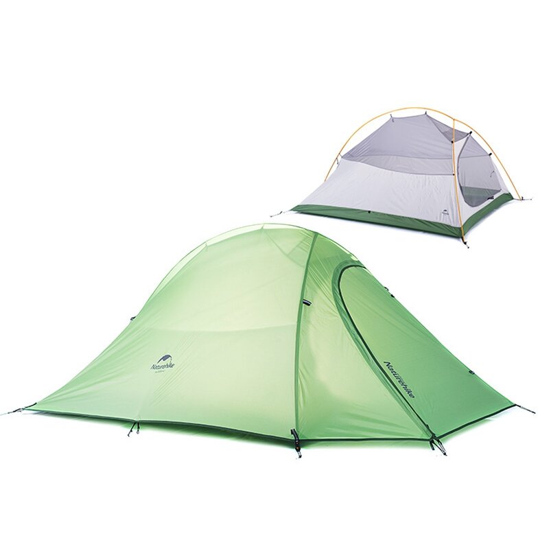 Naturehike NH15T002-T szabadtéri kemping 2 személyes sátor kétrétegű vízálló UV-fényvédő napernyő