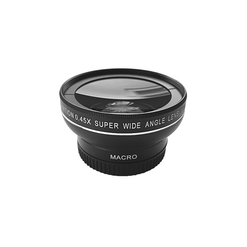 

KOMERY 0.45x52mm Wide Angle Lens Macro Micro Single Camera Additional Lens 0.45X 2 in 1 Wide Angle Lens for Camcorder Vi