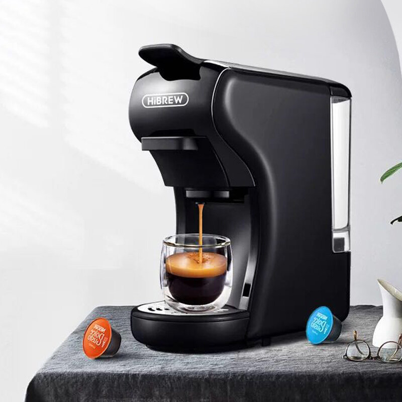 

[EU/US/AE Direct] HiBREW H1A 3 IN 1 Expresso Coffee Machine Compatible with Dolce Gusto Ground Coffee 220V-240V 1450W Fa