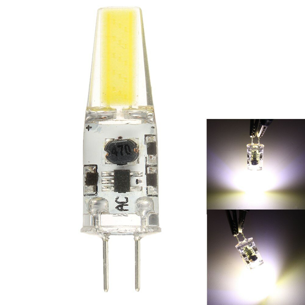 

30X затемнения G4 2W Pure White COB LED Лампа Люстра Заменить Галогенные Лампы DC / AC12V