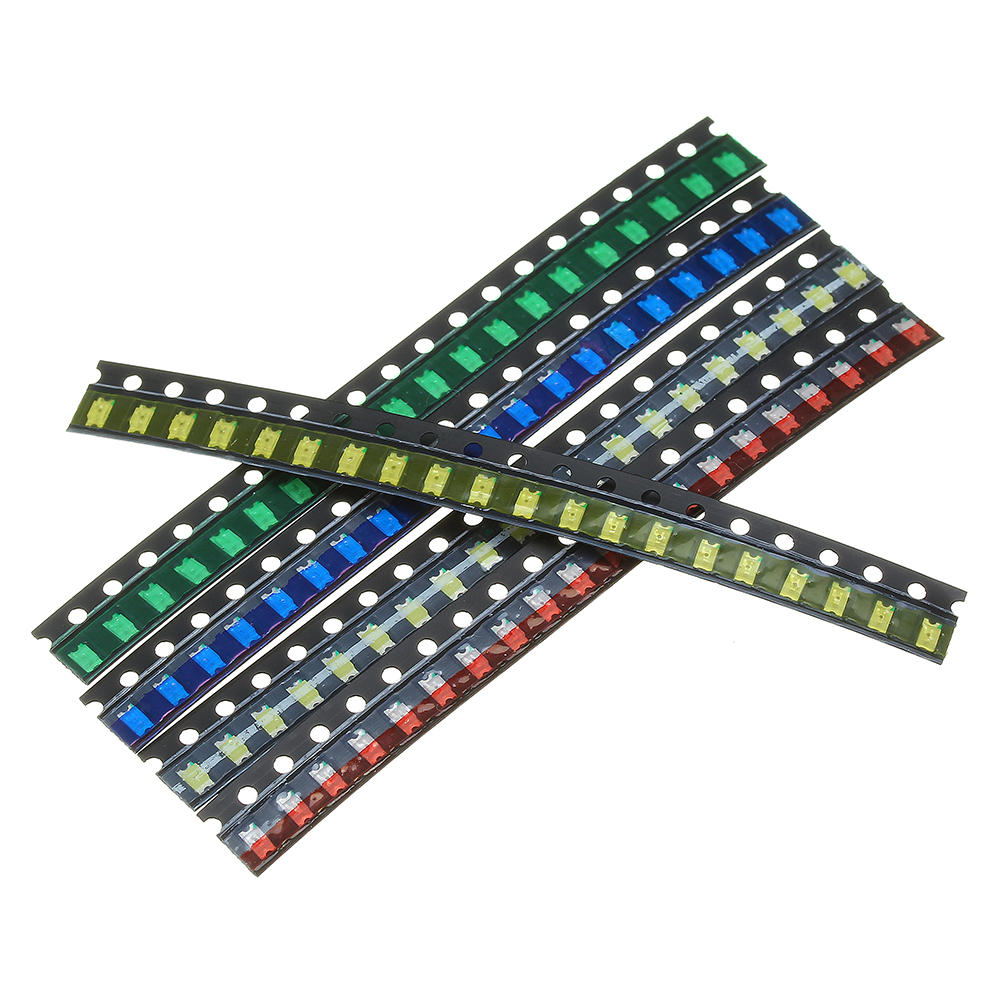 300Pcs 5 Colors 60 Each 1206 LED Diode Assortment SMD LED Diode Kit Green/RED/White/Blue/Yellow