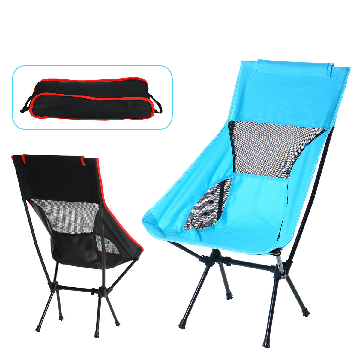 Outdoor Camping Chair Oxford Cloth Portable Folding Lengthen Camping Ultralight Chair Seat for Fishi