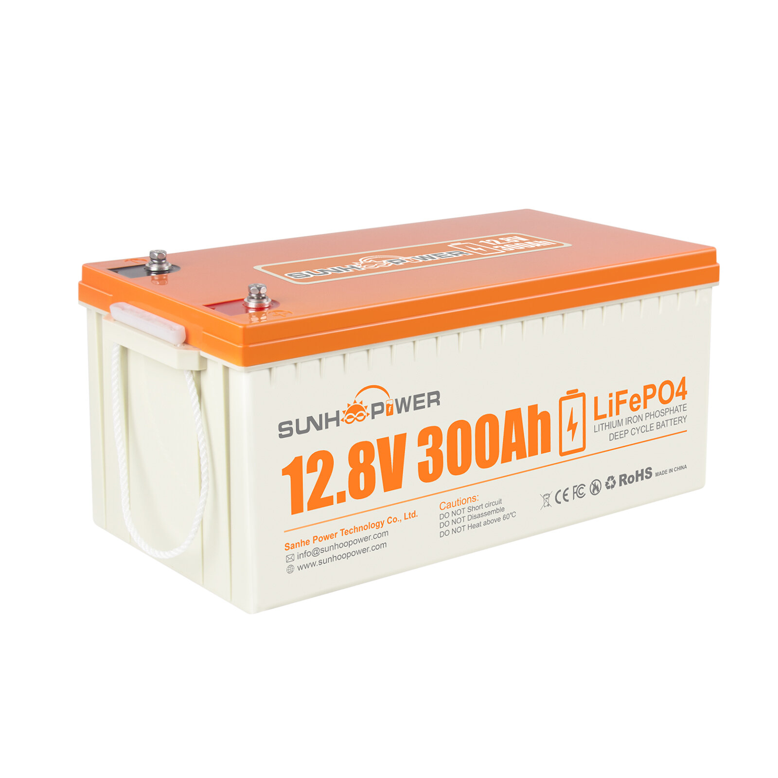 [EU Direct] SUNHOOPOWER 12V 300AH LiFePO4 Battery, 2560Wh Rechargeable Lithium Battery Built-in 200A BMS, Self-Discharge, Perfect for RV, Marine, Energy Storage,Off-Grid Backup Power