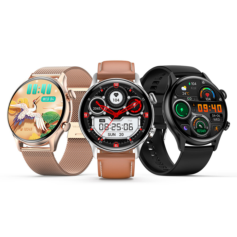 [always-on display] hk8 pro 1.36 inch 390*390px amoled screen nfc bluetooth calling heart rate blood pressure spo2 monitor 30 days standby ip68 waterproof smart watch
