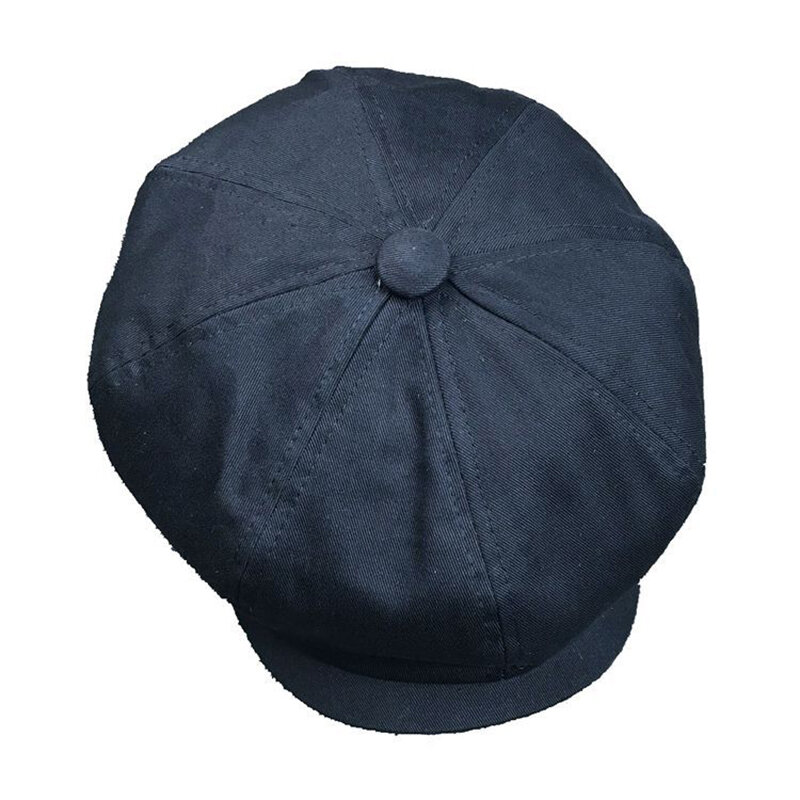 M/L Men Unisex Washed Cotton Newsboy Beret Caps Outdoor Painter Octagonal Cabbie Flat Hat