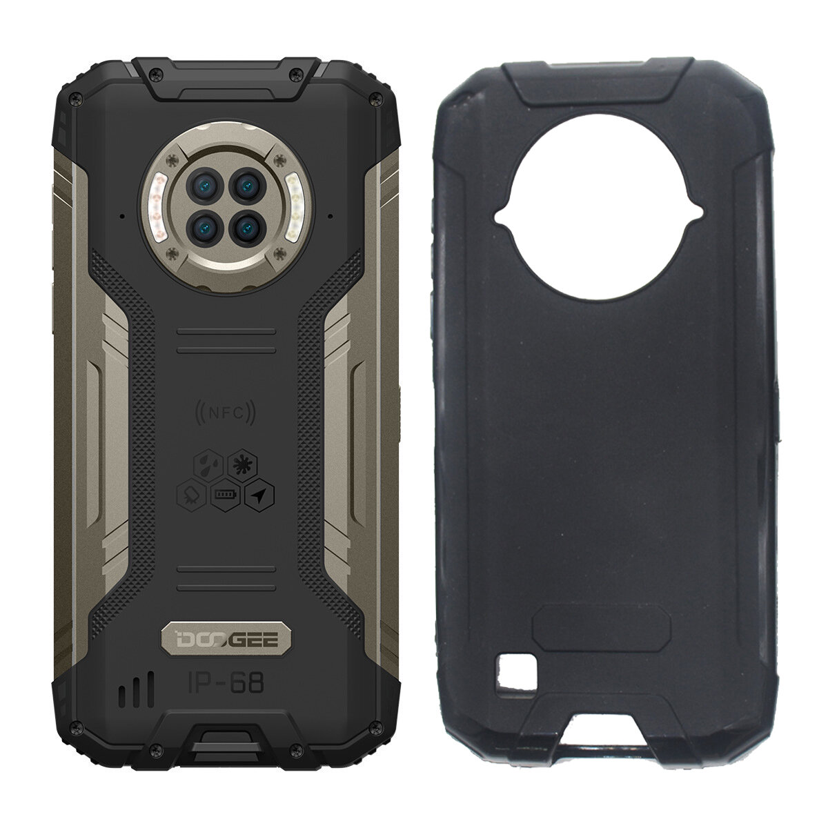 Bakeey voor Doogee S96 Pro Case Mat Ultradun Niet-geel Soft TPU Protective Case Achterkant