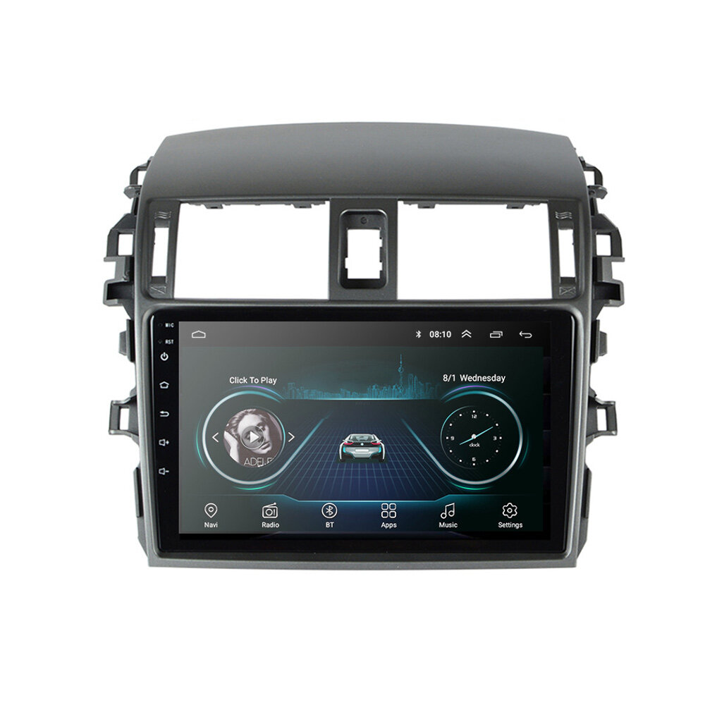 

T3 9 дюймов Android 8,1 Авто стерео Радио Quad Core 1 + 32G AM RDS 3G WIFI bluetooth GPS для Toyota Corolla 2008-2013