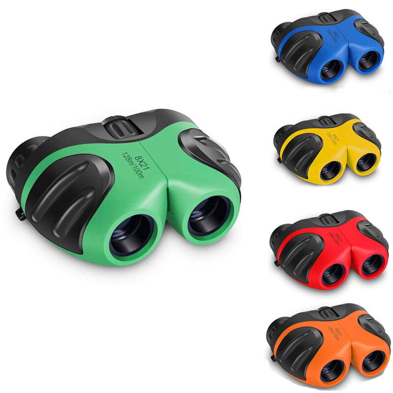 IPRee® 8x21 Télescope binoculaire pour enfants Mini portable compact Zoom Kid Télescope pour la chasse en plein air, la randonnée, les jouets cadeaux d'anniversaire